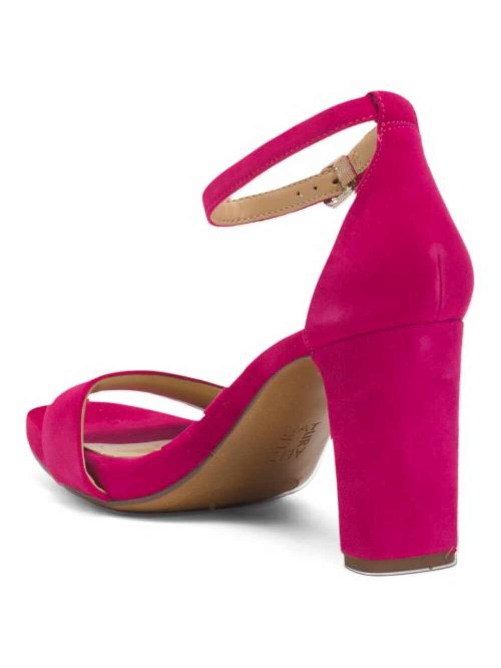 NATURALIZER Joy Suede Heel Ankle Strap Sandals - Picture 2 of 3